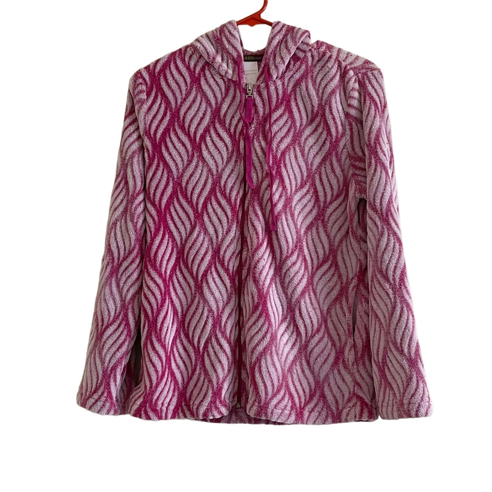 Y2K STANHERMAN purple/pink & white fleece hoodie